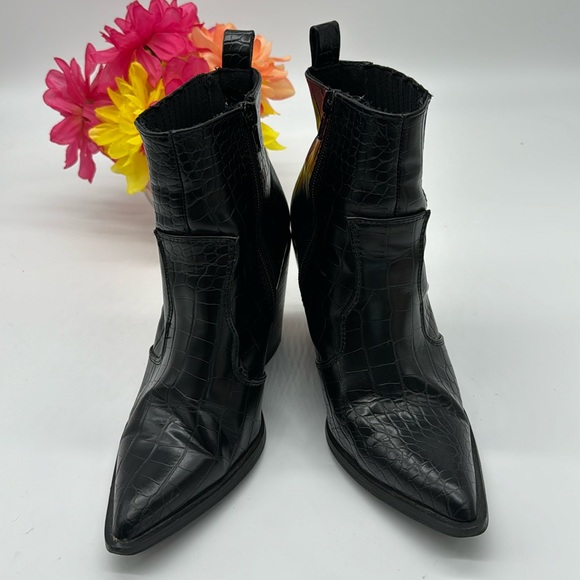 ASOS Black Point Ankle Boot Size 5 BAB6646K - Picture 4 of 10